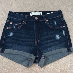 High-rise GARAGE jean shorts